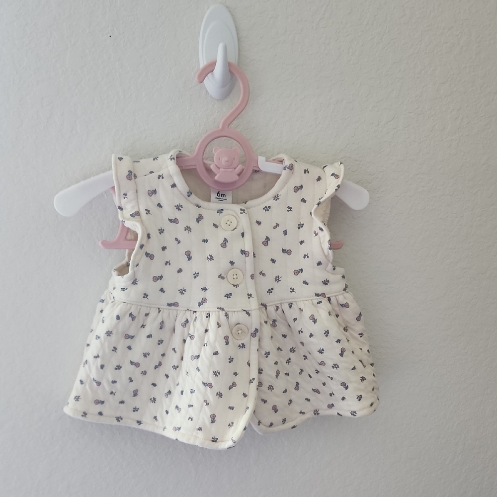 White Baby Cover with Floral Pattern